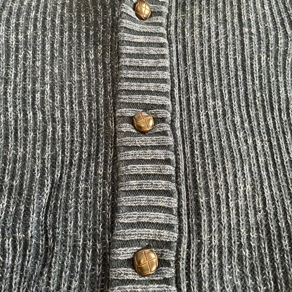 Merona Gray Ribbed Cardigan Sweater - Picture 4 of 14